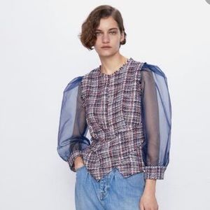 Zara Tweed Top
